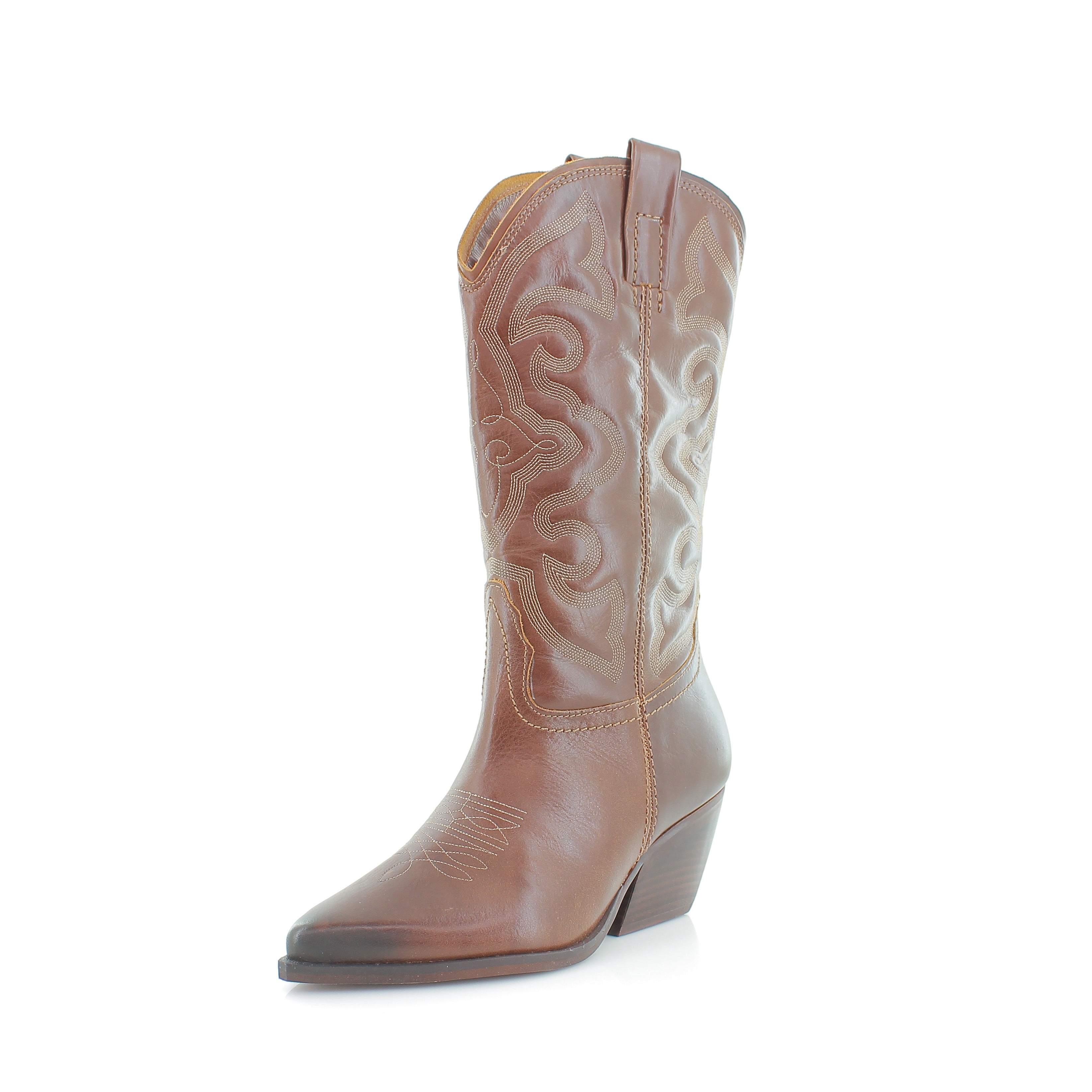 steve madden cowboy boots brown