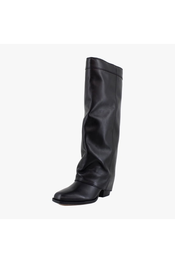 Winnick Wide Calf Women's Boots Black Leather Size 8 M