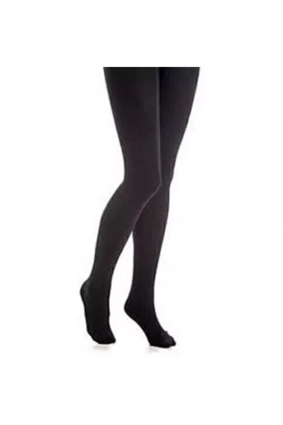 Women's 2 Pairs Microfiber Opaque Tights, Black, Size L