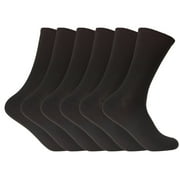 Steve Madden Womens 6 Pairs Crew Socks Casual, Athletic, Thick, Gym, Boot Socks - Crew Socks for Women, Black
