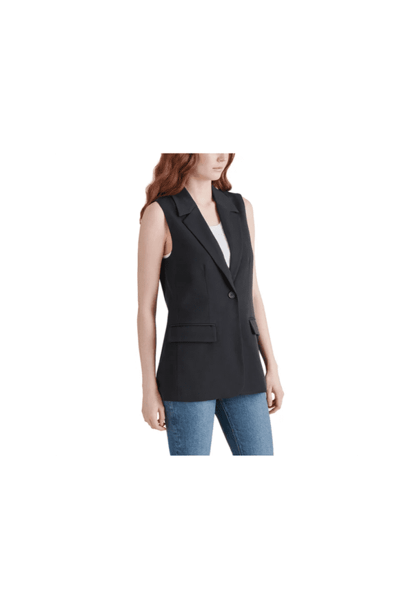 Women's Blazer Vest, Black, Small