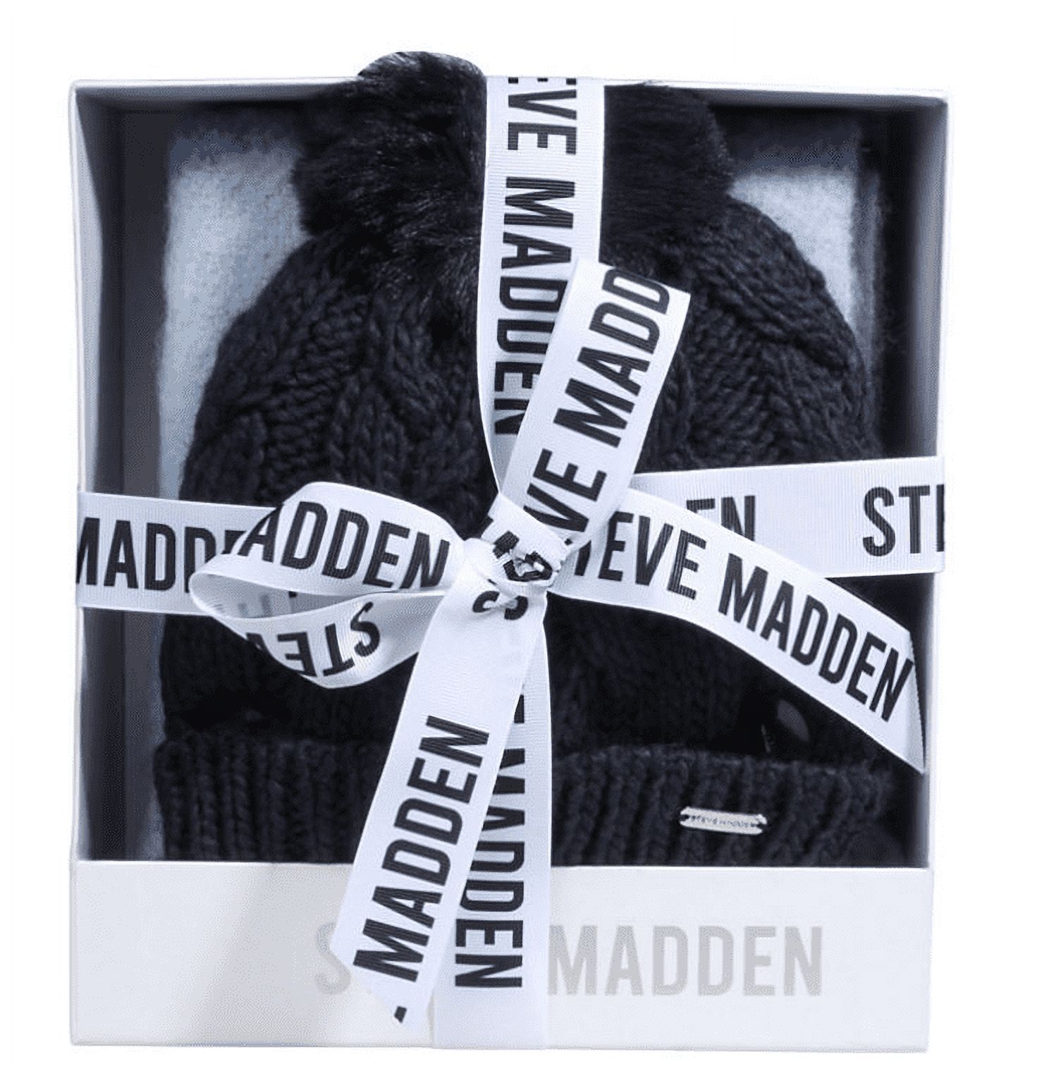 Steve Madden 2pc. Beanie & Scarf Set Steve Madden Brown Lavender Beanie Hat & Scarf Set NWT – Le  main image 4