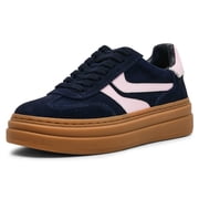 Steve Madden Dodge Sneakers for Women, Lightweight Athletic Casual Shoes, Fashion Sneakers with Lace Up Design and Cushioned Footbed