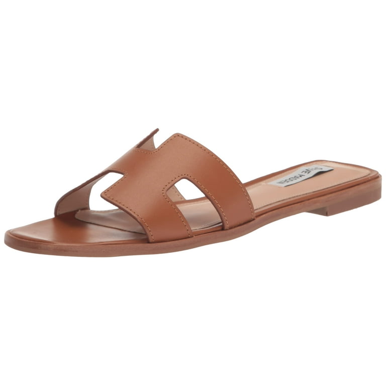 Steve Madden Women's Hadyn Sandal, Cognac Leather, 7 - Walmart.com