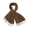 thumbnail image 1 of Steve Madden Women's Leopard Blanket Fringe Scarf, Tan Leopard Print, OS, 1 of 2