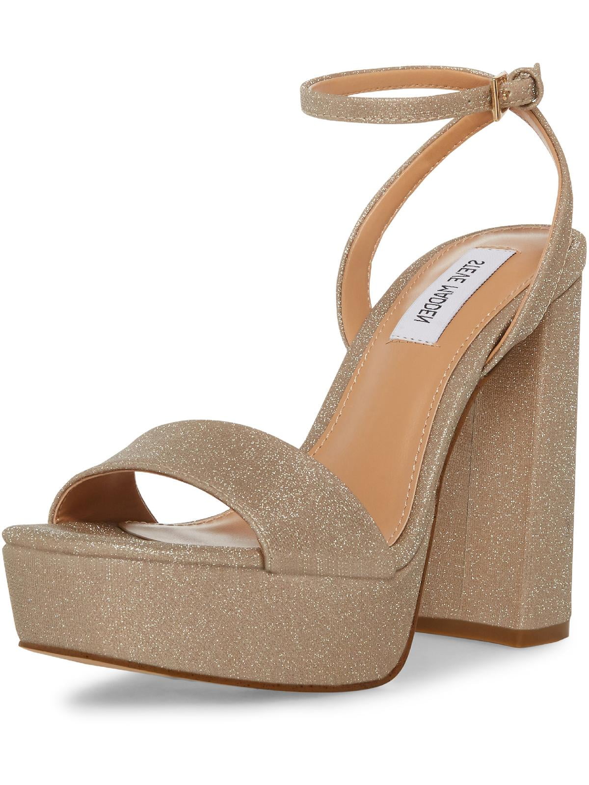 Steve Madden Women's Lessa Open Toe Block Heel Platform Steve Madden Women's Lessa Open Toe Block Heel Platform