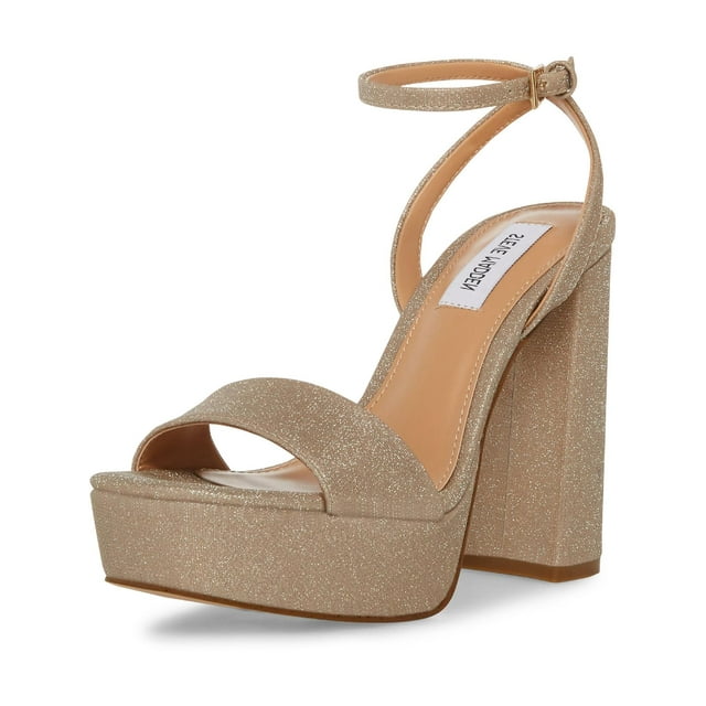 Steve Madden Women's Lessa Open Toe Block Heel Platform Sandal