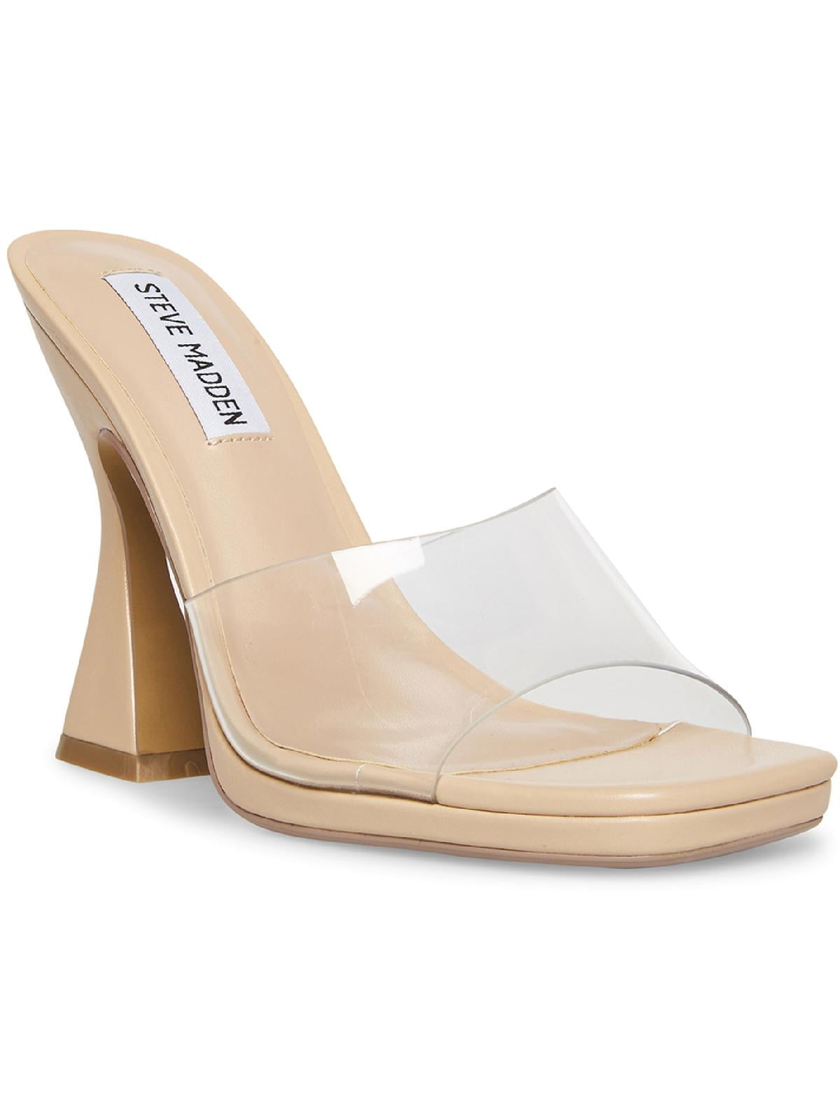 Steve Madden Women's Lipa Vinyl Slip On Heeled Sandal