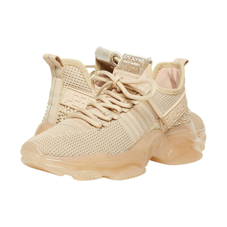 Steve Madden Women's Maxima Knit Rhinestone Fashion Sneaker