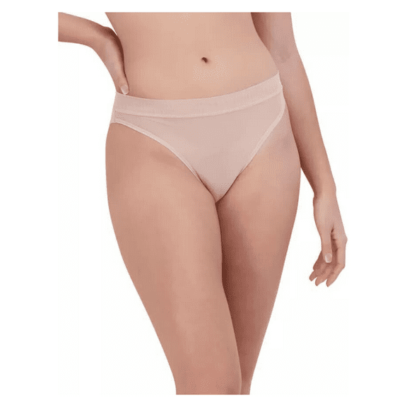 Steve Madden Women’s Mesh High-Leg Thong Underwear, Rose Dust, Large