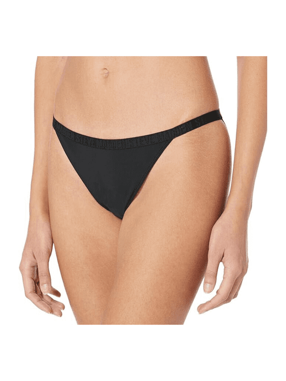Women's Micro String Bikini Underwear, Black, Large