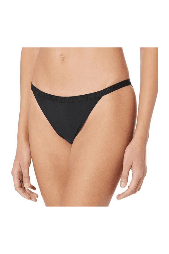 Women's Micro String Bikini Underwear, Black, Large