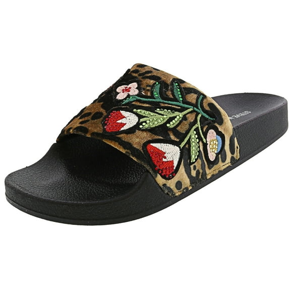 Steve Madden Women's Patches Spotted Print Fabric Slip-On Shoes - 7M