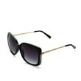 thumbnail image 1 of Steve Madden Women's Rhinestone Square Frame Style UV Protection Sunglasses-Black, 1 of 2
