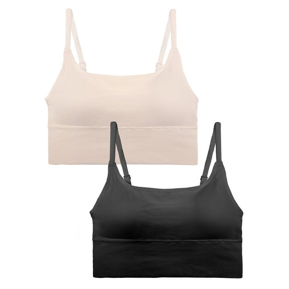 Steve Madden Women's Seamless Longline Comfort Bra, 2-Pack, Sizes S-XL