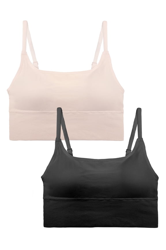 Women's Seamless Longline Comfort Bra, 2-Pack, Sizes S-XL