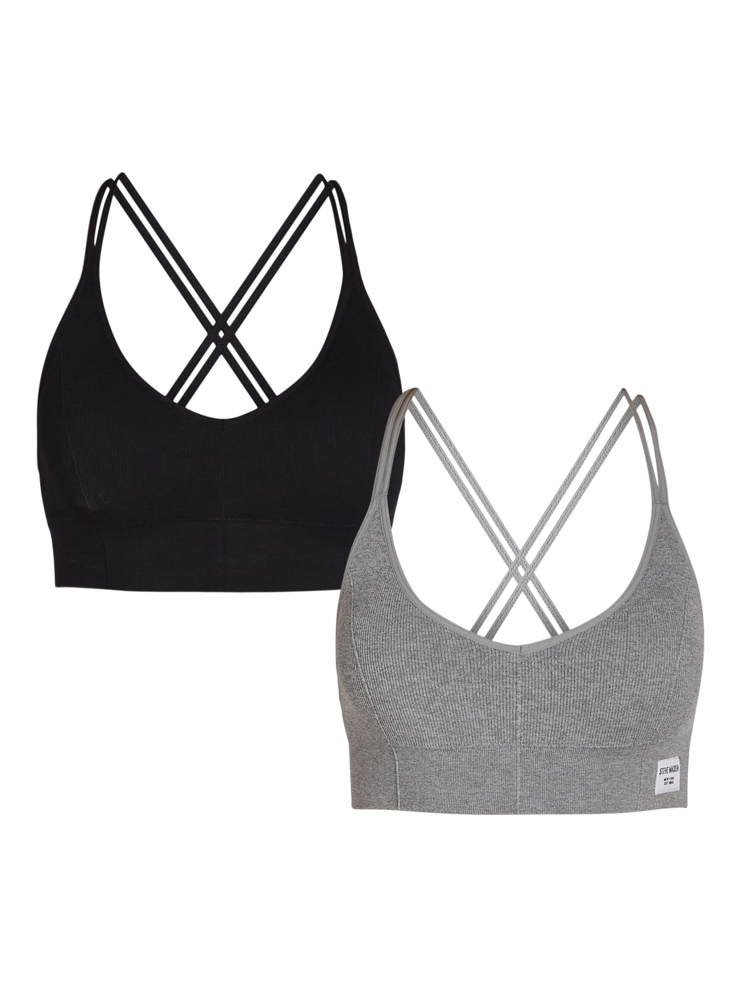 Steve Madden Women's Seamless Longline Comfort Bra, 2-Pack, Sizes