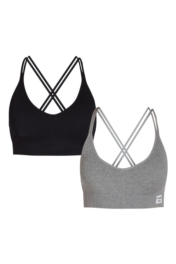 Women's Seamless Longline Comfort Bra, 2-Pack, Sizes S-XL