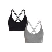 Steve Madden Women's Seamless Longline Comfort Bra, 2-Pack, Sizes S-XL