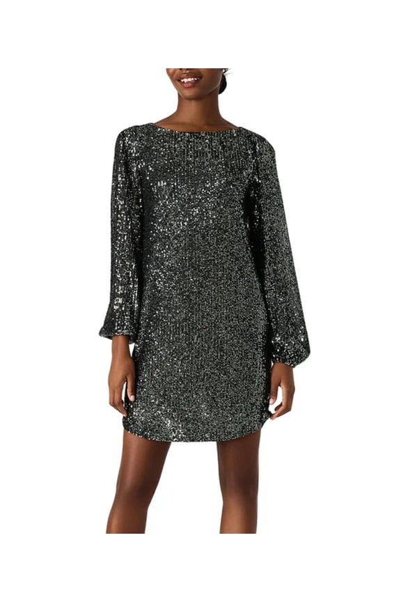 Womens Sequin Dress - Silver - Size Medium