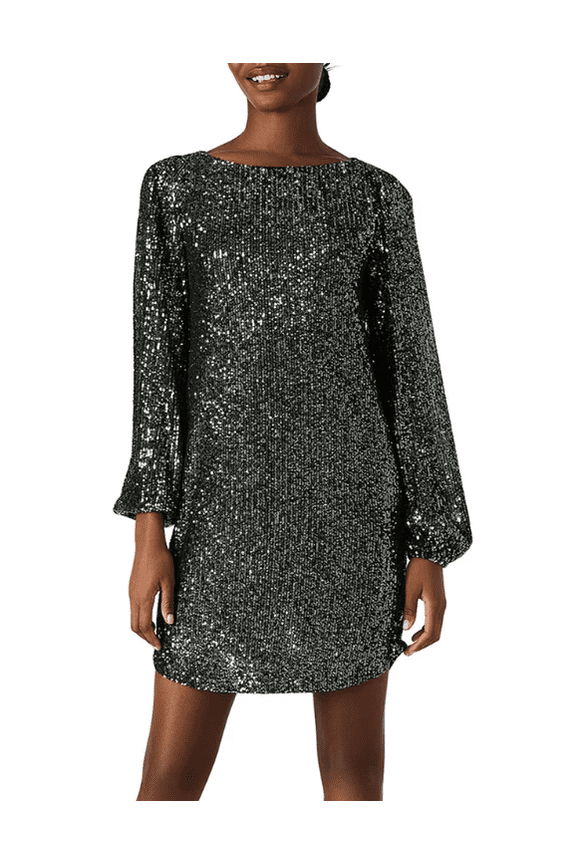 Women's Sequin Dress Silver XS