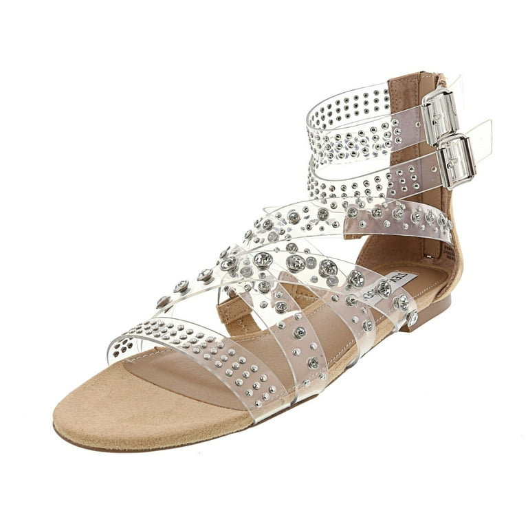 Steve Madden Women's Shift Black Mid-Top Leather Sandal