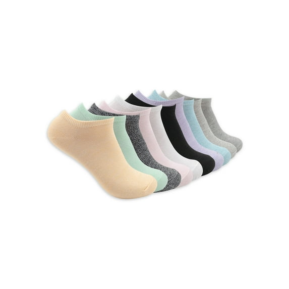 Steve Madden Women's Solid Low-Cut Socks, No-Show Liner Socks, 10 Pack
