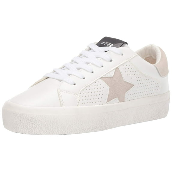 Steve Madden Women's Starling Sneaker 9, White Multi Shoes