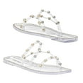 thumbnail image 1 of Steve Madden Women's Studded Pearl Embellished Slide-On Flat Sandals, 1 of 5