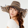 thumbnail image 1 of Steve Madden Textured Striped Sun Hat, 1 of 1