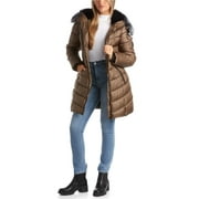 Steve Madden Women's Winter Coat - Long Length Quilted Puffer Parka Coat - Faux Fur Lined Heavyweight Hooded Jacket (S-XL)