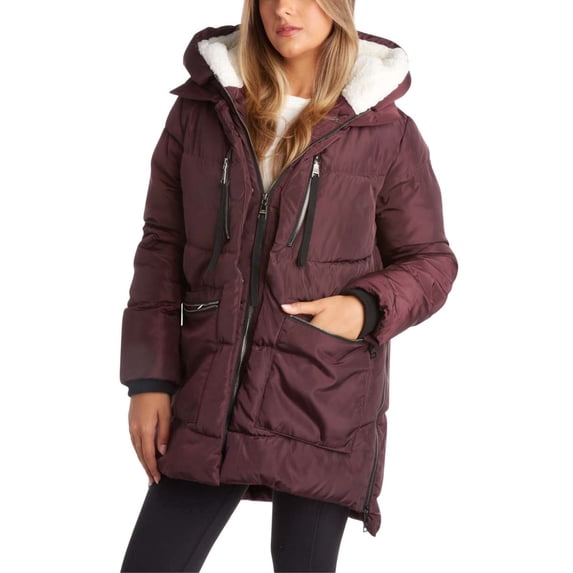 Steve Madden Women’s Winter Jacket – Insulated Weather Resistant Quilted Mid-Length Puffer Jacket (S-XL)