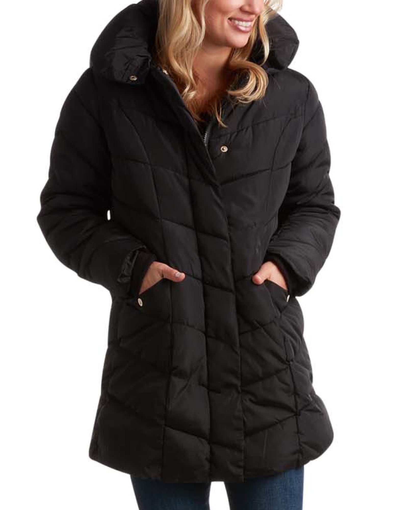 Steve Madden Women’s Winter Jacket – Insulated Weather Resistant Quilted Mid-Length Puffer Parka Coat (S-3X)