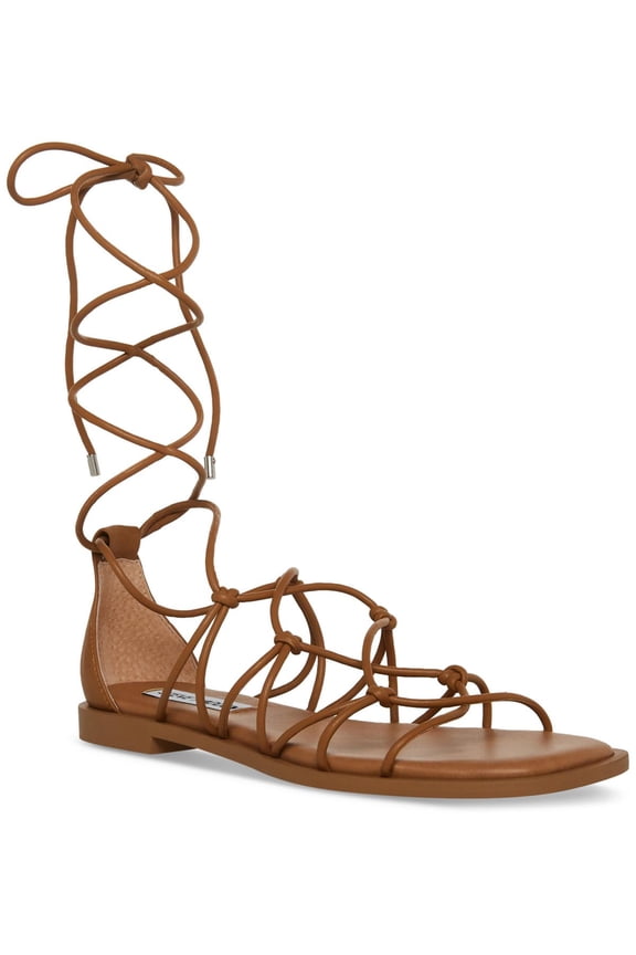 Womens Ainsley Faux Leather Caged Gladiator Sandals