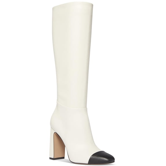 Steve Madden Womens Ally-C Leather Round Toe Knee-High Boots