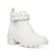Steve Madden Womens Amulet Faux Leather Block Heel Ankle Boots
