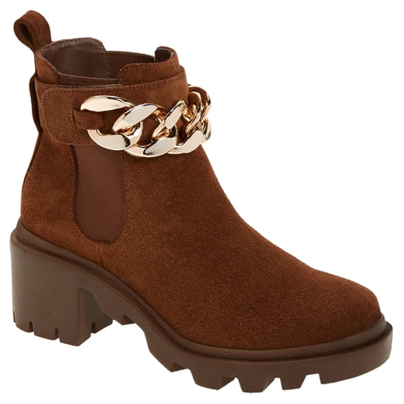 Steve Madden Womens Amulet Leather Block Heel Chelsea Boots