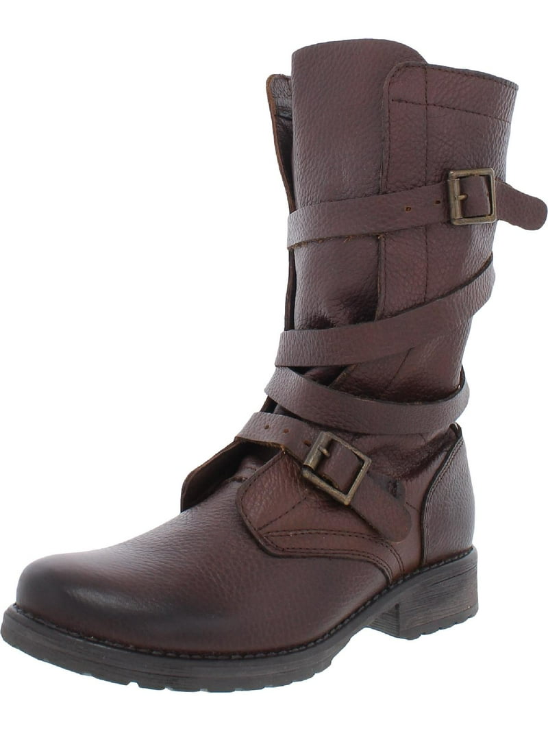 Steve Madden Womens Banddit Leather Mid-Calf Boots Brown 9.5  display picture 2