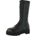 thumbnail image 1 of Steve Madden Womens Benson Leather Distressed Combat & Lace-up Boots, 1 of 3