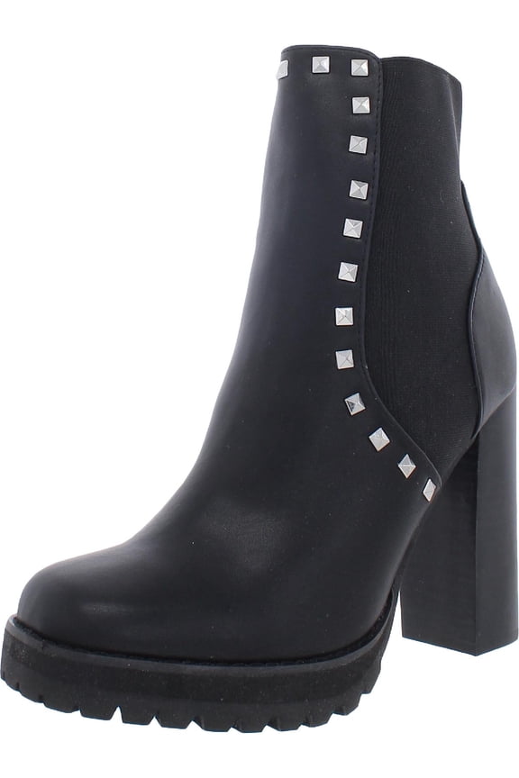 Womens Brisa Faux Leather Studded Ankle Boots