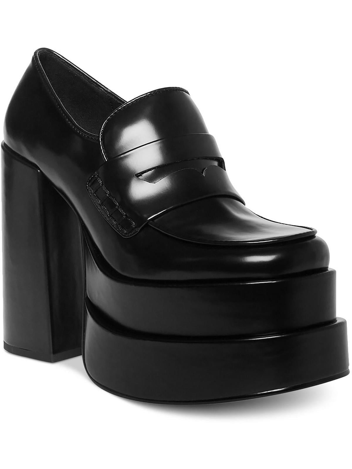 Steve Madden Womens Catelyn Tiered Faux Leather Platform Heels - Walmart.com