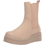 Steve Madden Clarisa Chelsea Boots Womens US 7.5 Sand Leather Platform JOBB1030