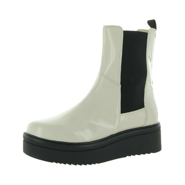 Steve Madden Womens Argent Leather Pull On Chelsea Boots - Walmart.com