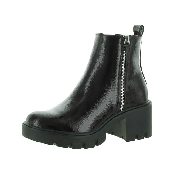 Steve Madden Womens Convinced Lug Sole Ankle Booties Red 8 Medium (B,M)