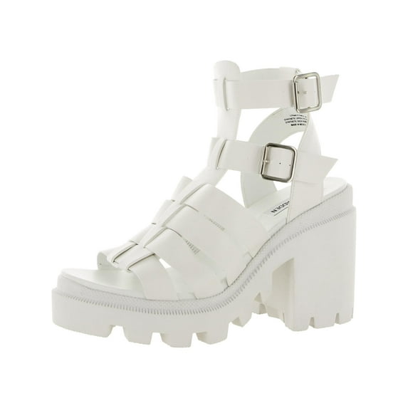 Steve Madden Womens Cosmic Faux Leather Gladiator Platform Sandals