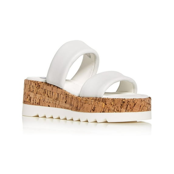 Steve Madden Womens Defuse Leather Espadrille Platform Sandals
