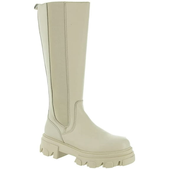 Steve Madden Womens ESMA Fashion Boot 11 Bone Leather