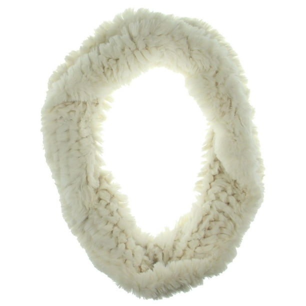Steve Madden Womens Faux Fur Winter Infinity Scarf