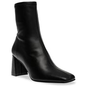 Steve Madden Womens Harli Faux Leather Square Toe Ankle Boots