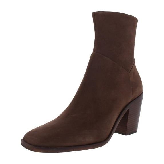 Steve Madden Womens Harmen Leather Square Toe Ankle Boots